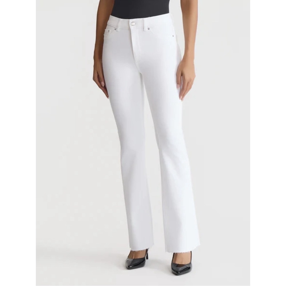 White House Black Market The Boot Size 10 White High Rise Jeans Stretch
